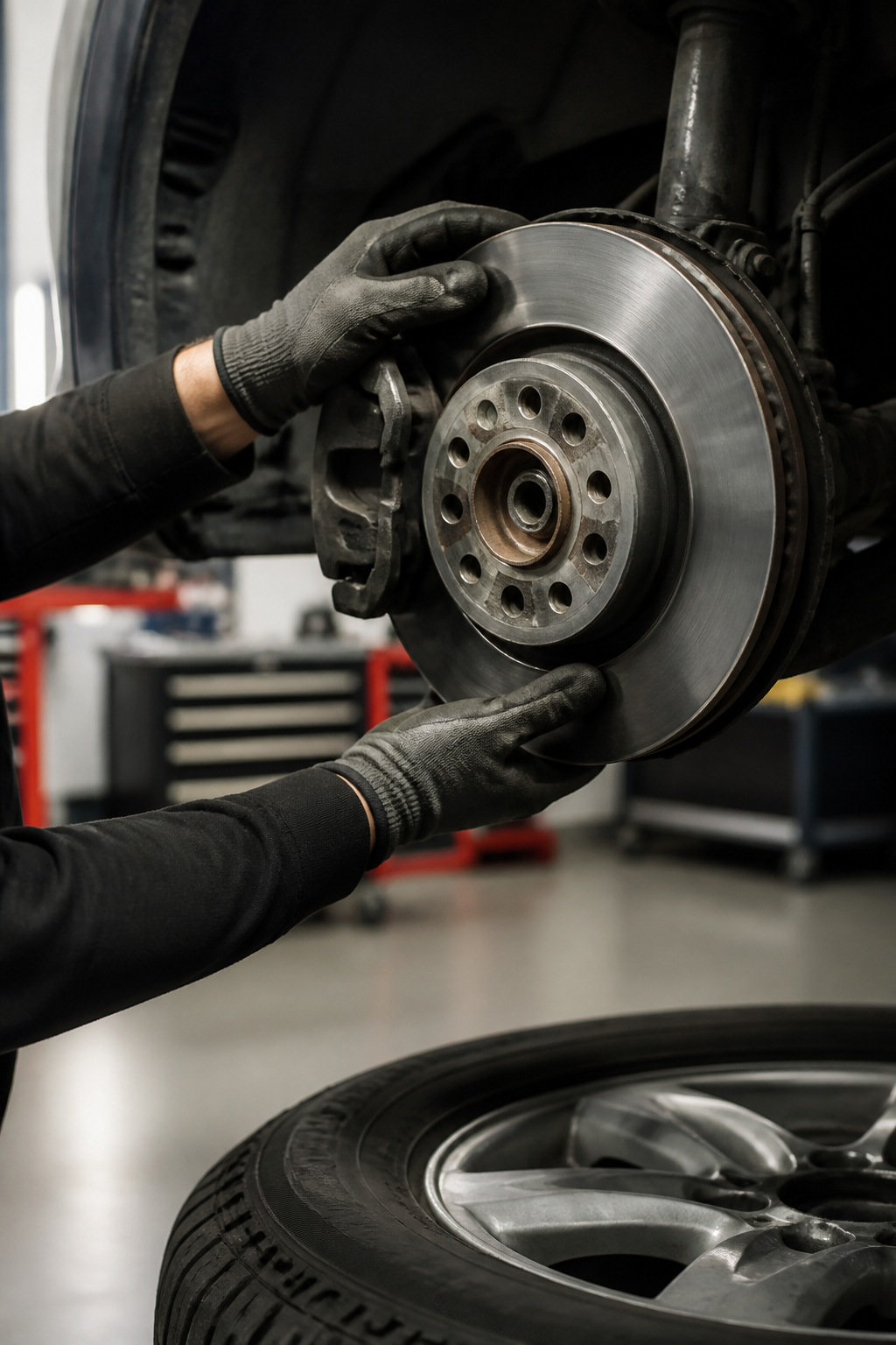 Controllo di un impianto frenante in officina